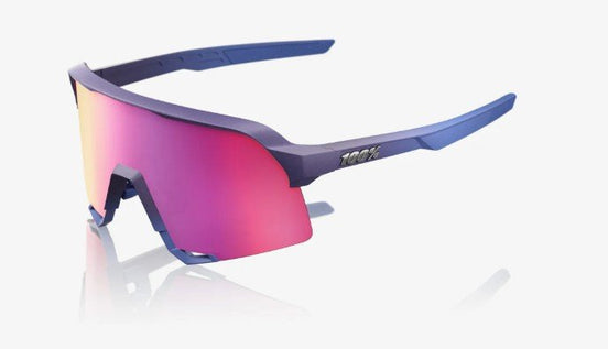 100% S3 - Satin Storm Metallic - Purple Mirror Lens fietsbril bij ROVR Bikes Dendermonde