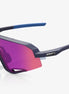 Lunettes de vélo 100% Slendale - Satin Storm Metallic - Purple Mirror Lens chez ROVR Bikes Dendermonde