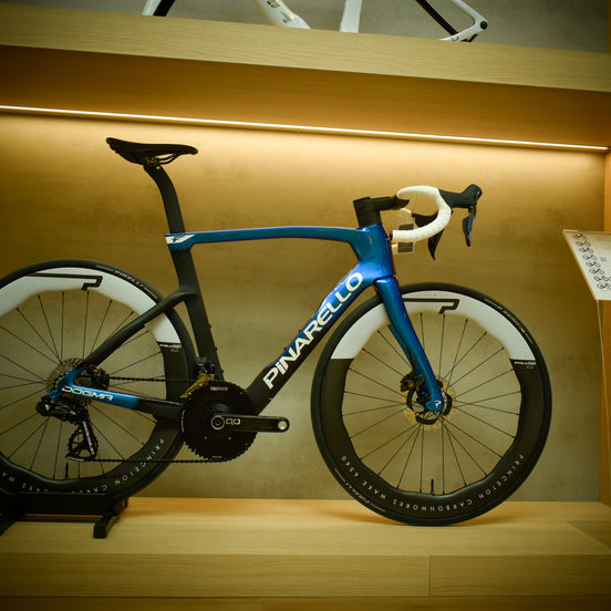 Pinarello road bike in the ROVR Bikes showroom