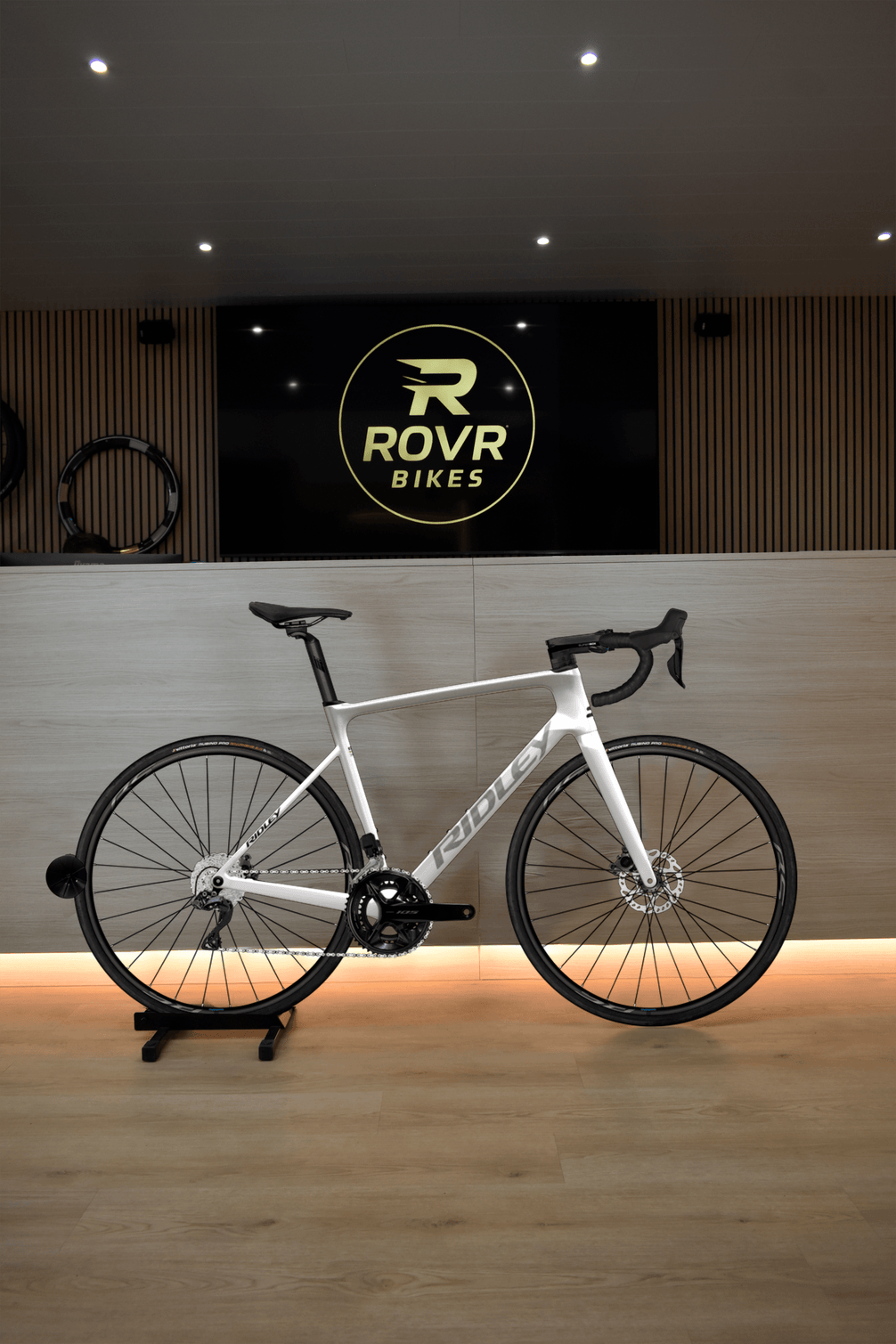 Ridley Falcn Pearl White/Silver 2 at ROVR Bikes Dendermonde