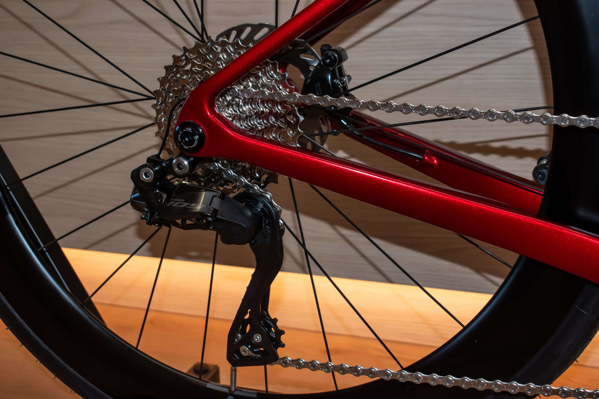 Ridley Grifn candy red 3 racefiets bij ROVR Bikes Dendermonde