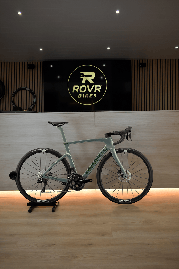 Pinarello F3 Emerald Shift chez ROVR Bikes Dendermonde