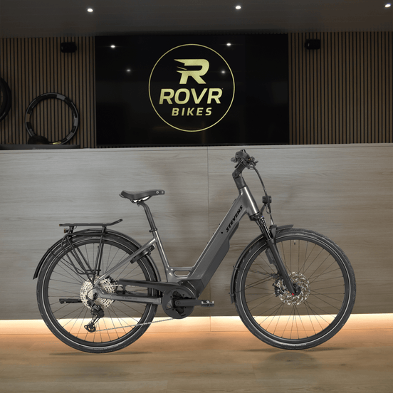 Stevens e-triton 9.8.1 forma urban grey bij ROVR Bikes Dendermonde