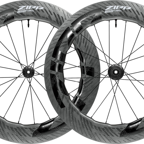 Zipp 858 NSW Disc Wielset bij ROVR Bikes Dendermonde
